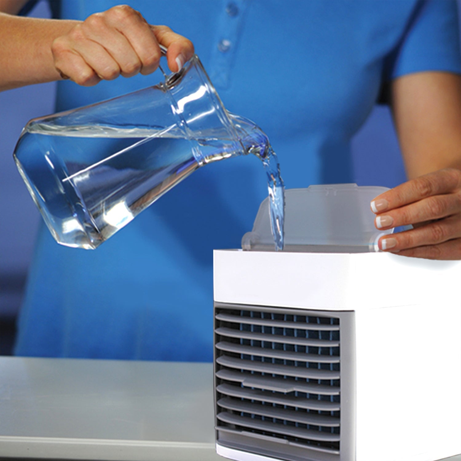 1464 Mini Portable Air Cooler, Personal Space Cooler Easy to fill water and mood led light and portable Air Conditioner Device Cool Any Space like Home Office DeoDap 1464 Mini Portable Air Cooler, Personal Space Cooler Easy to fill water and mood led light and portable Air Conditioner Device Cool Any Space like Home Office DeoDap